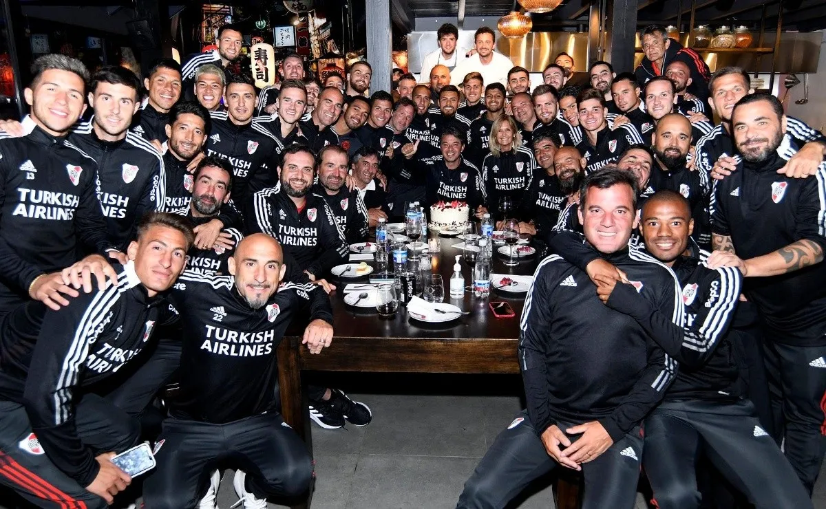 Marcelo Gallardo festejó el cumpleaños en un restaurante de San Martín de los Andes.