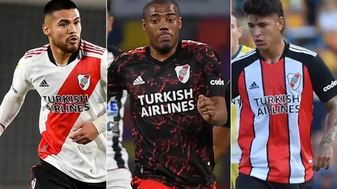 Paulo Díaz, Nicolás De La Cruz y Jorge Carrascal, tres de los cuatro extranjeros del plantel.