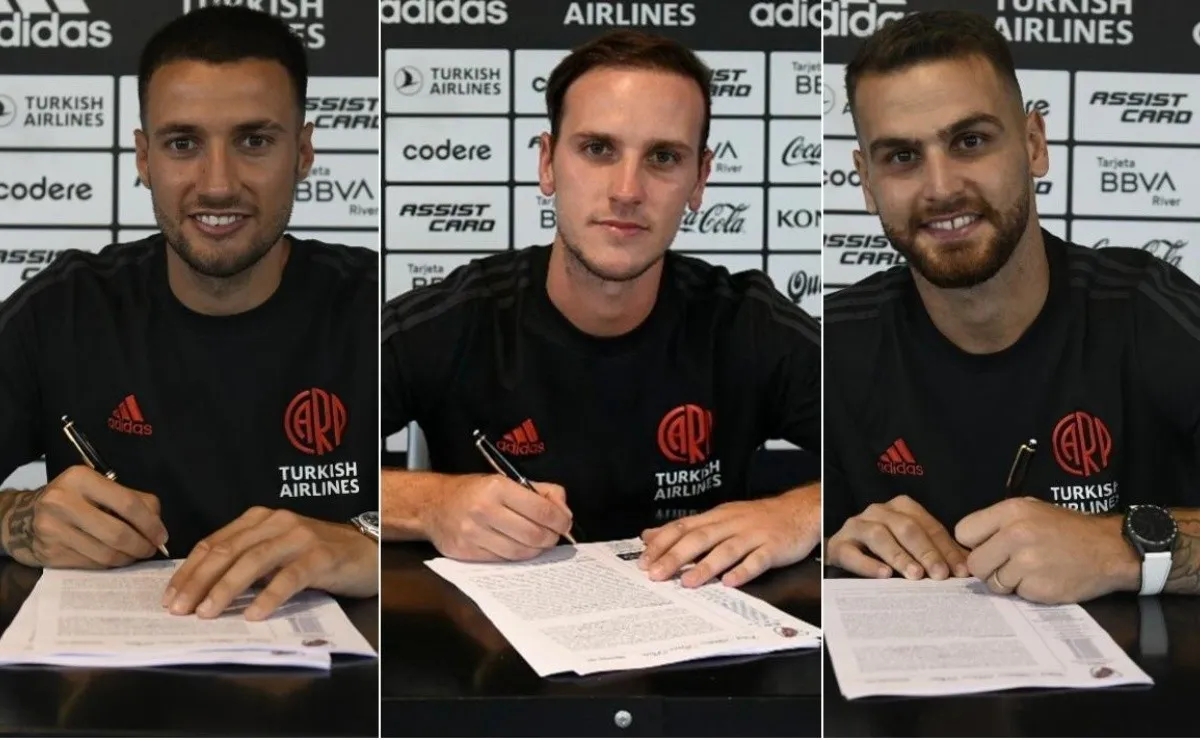 Mammana, Pochettino y González Pirez firmaron sus contratos con el Más Grande.