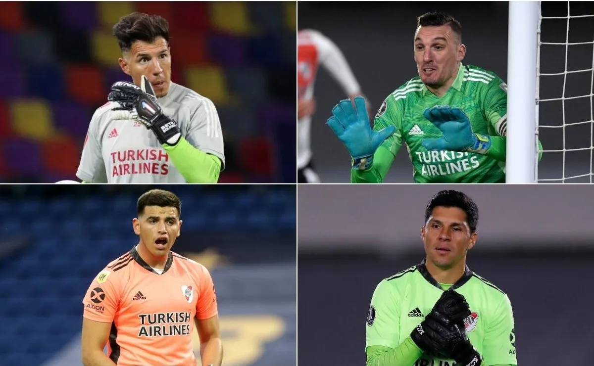 Enrique Bologna, Franco Armani, Leo Díaz y Enzo Pérez fueron los arqueros del 2021.