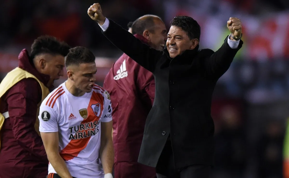 Marcelo Gallardo en el 2-0 sobre Boca por la semifinal de la Copa Libertadores 2019.