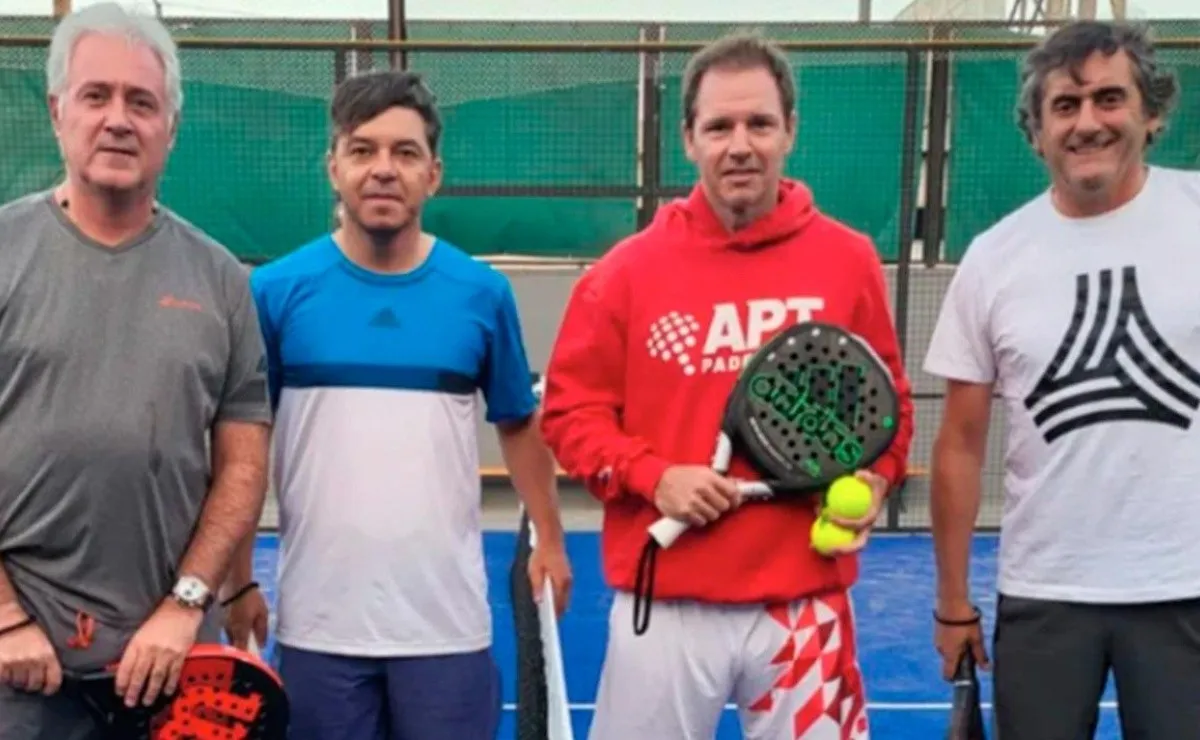 Matías Patanían, Marcelo Gallardo, Jorge Brito y Enzo Francescoli.