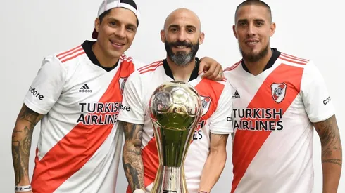 Enzo Pérez, Javier Pinola y Jonatan Maidana, tres de los líderes del plantel.