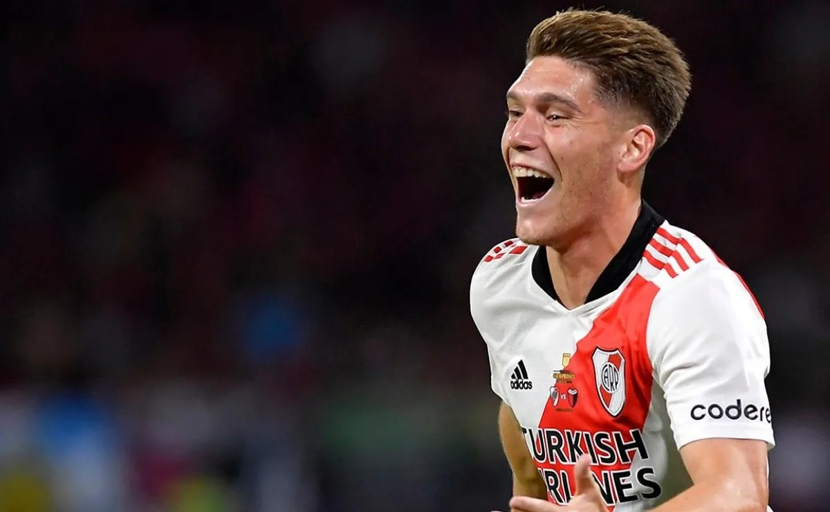 Rollheiser hizo su primer gol con la camiseta de River, fue el tercero ante Colón en la final por el Trofeo de Campeones en Santiago del Estero.