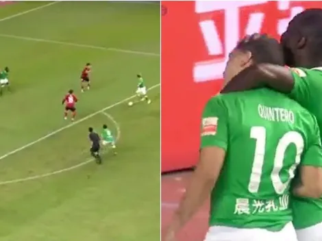 Está afilado: golazo de Quintero en China