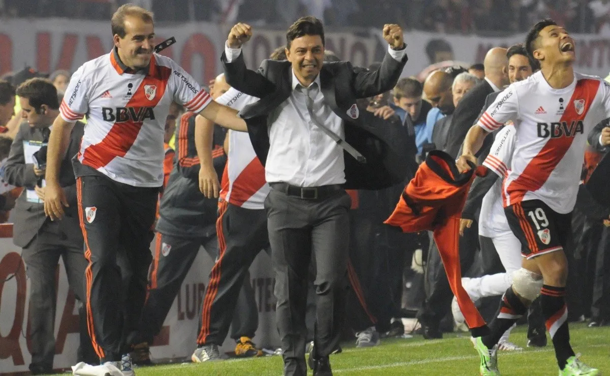 River era campeón de la Copa Sudamericana ante Atlético Nacional hace siete años.
