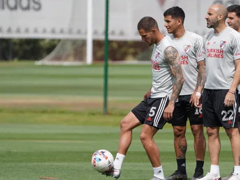 El ex River que visitó el entrenamiento en Ezeiza