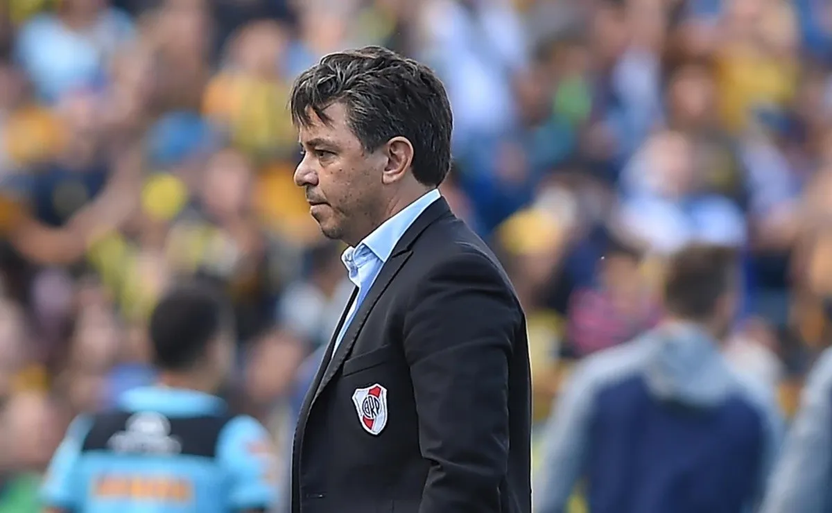 El Muñeco no dio declaraciones tras el partido de River.