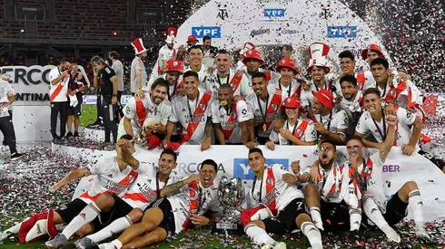River se coronó campeón el pasado 4 de marzo de la Supercopa Argentina ante la Academia y este jueves si empata o le gana a Racing será campeón de la Liga Profesional.