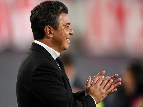 El festejo de Gallardo tras la caída de Talleres