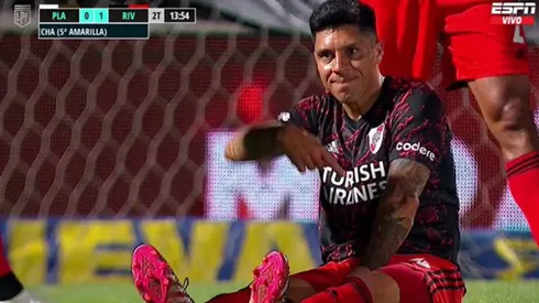 El mendocino pidió el cambio enseguida y en su lugar ingresó Zuculini.