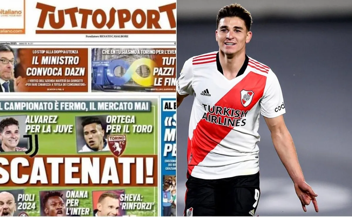 El gran presente de Julián Álvarez en River hace que los principales medios de Europa ya comiencen a posar los ojos en él, en este caso fue Tuttosport que lo vinculó con la Juventus.