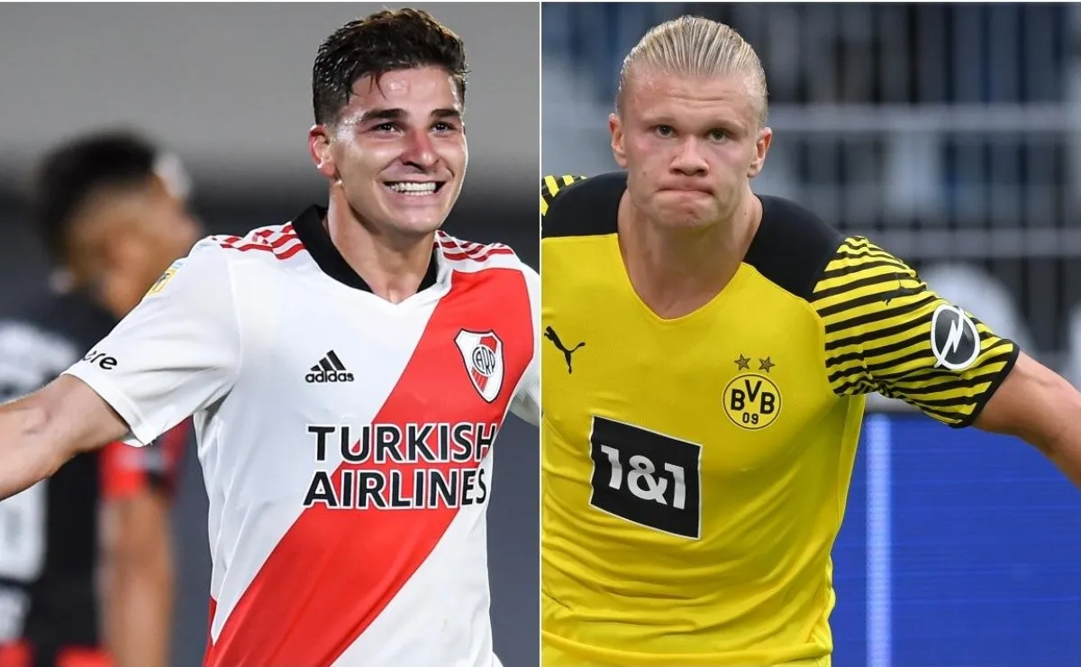Julián Álvarez y Erling Haaland, dos jóvenes goleadores a nivel mundial.