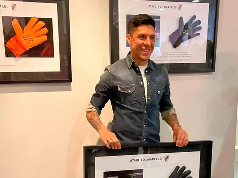 Enzo Pérez fue homenajeado en el Museo River