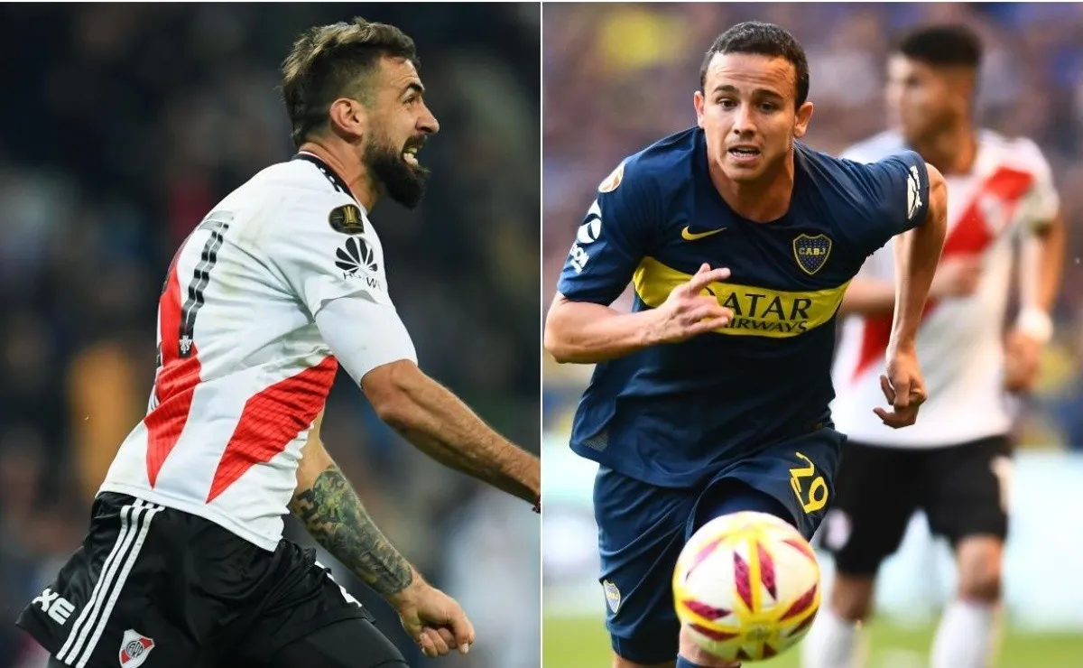 Lucas Pratto después de marcar el histórico 1-1 ante Boca en Madrid.