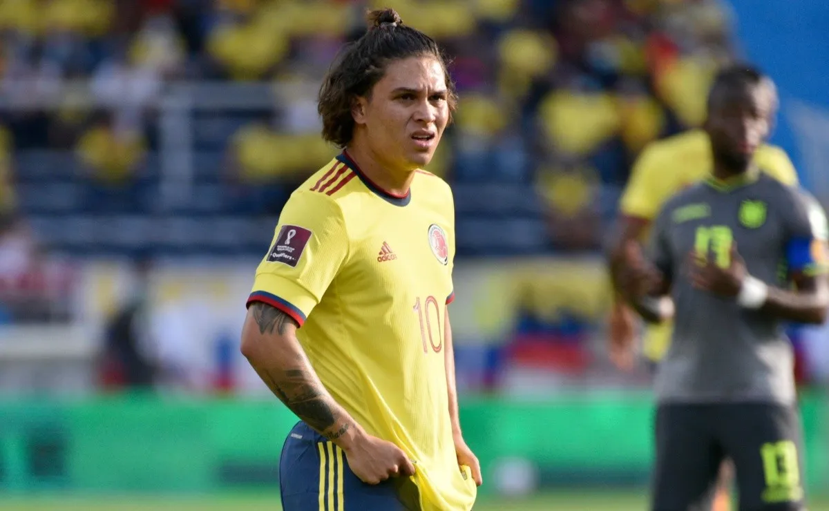 Juan Fernando Quintero con la Selección de Colombia.