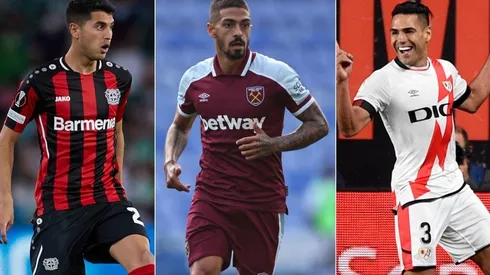 Exequiel Palacios, Manuel Lanzini y Radamel Falcao son 3 de los 14 futbolistas surgidos de la cantera de River que se destacan en las principales ligas del mundo.
