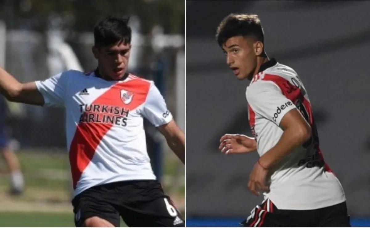 Lucas Monzón y Felipe Salomoni son los futbolistas de River que fueron convocados por Fernando Batista para entrenarse con la Selección Argentina Sub 20.