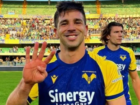 Gío Simeone metió cuatro goles en el triunfo de Hellas Verona