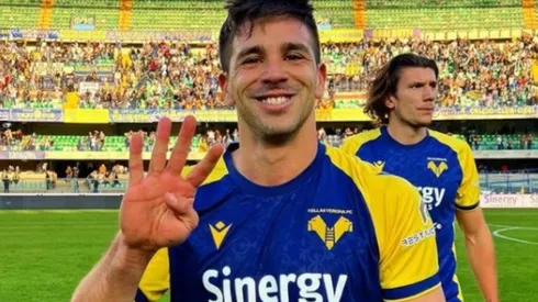 Giovanni Simeone brilló en el triunfo de Hellas Verona frente a Lazio.