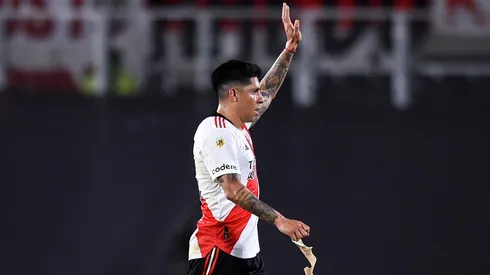 Enzo Pérez no pudo completar el encuentro ante San Lorenzo.