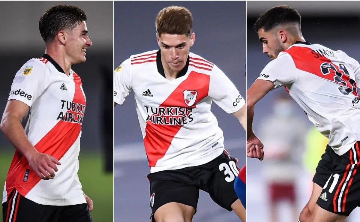 Julián Álvarez, Benjamín Rollheiser y Santiago Simón fueron titulares en el triunfo de River.