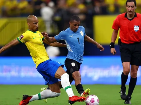 De La Cruz jugó 45 minutos para Uruguay contra Brasil