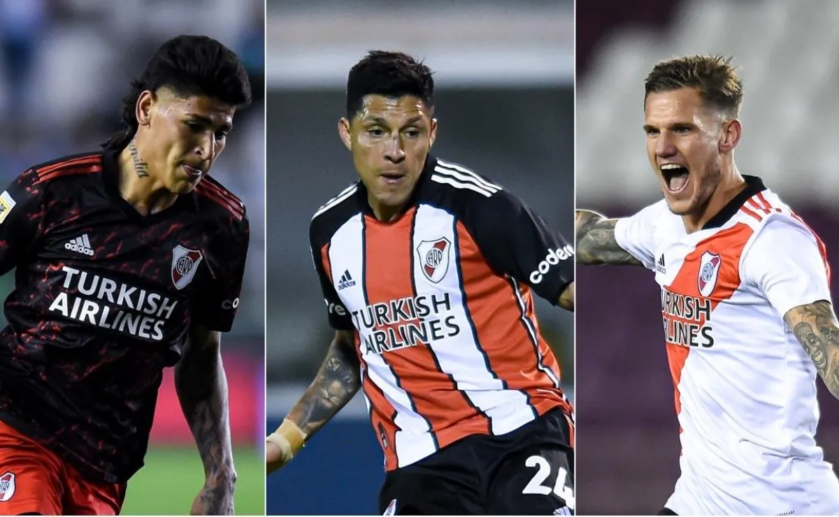 Jorge Carrascal, Enzo Pérez y Bruno Zuculini son los 3 jugadores de River que están al límite de tarjetas amarillas y si reciben una contra San Lorenzo se perderán el partido contra Talleres.