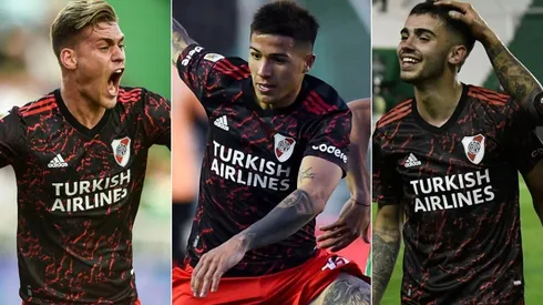 Federico Girotti, Enzo Fernández y Santiago Simón.