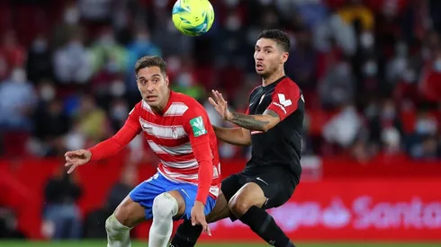 Gonzalo Montiel jugó tres partidos en Sevilla.