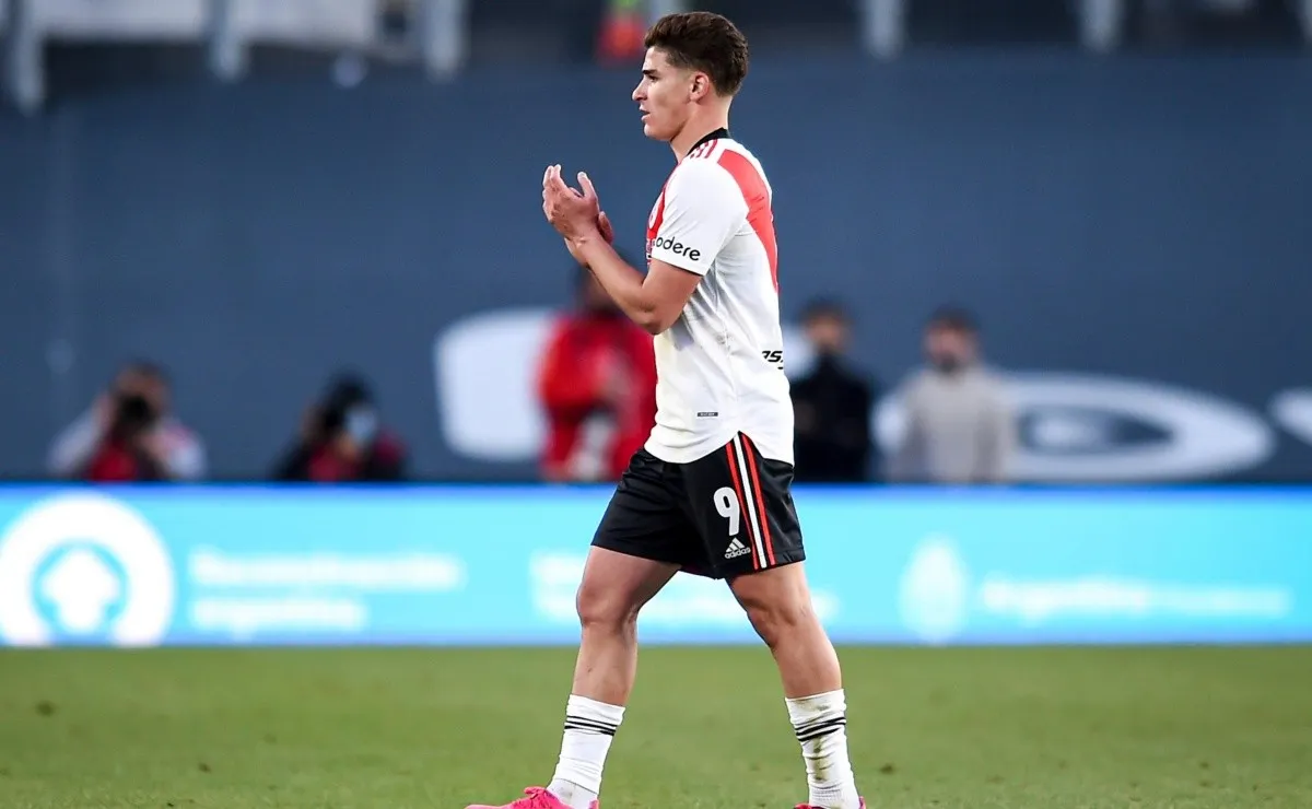 Julián Álvarez es el goleador de River en la LFP con 7 goles.