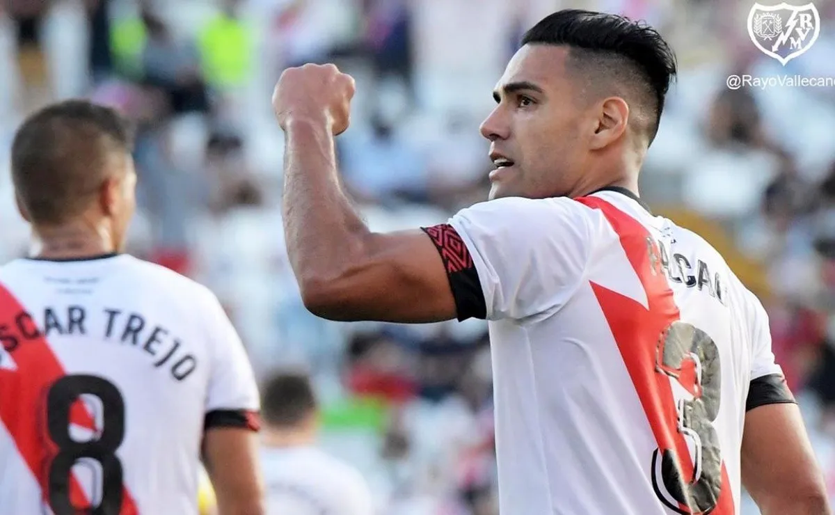 Radamel Falcao García anotó su tercer tanto en el conjunto de Vallecas desde su llegada.