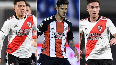 Enzo Fernández, Bruno Zuculini y Agustín Palavecino son las opciones que tiene Marcelo Gallardo para acompañar a Enzo Pérez en el mediocampo.