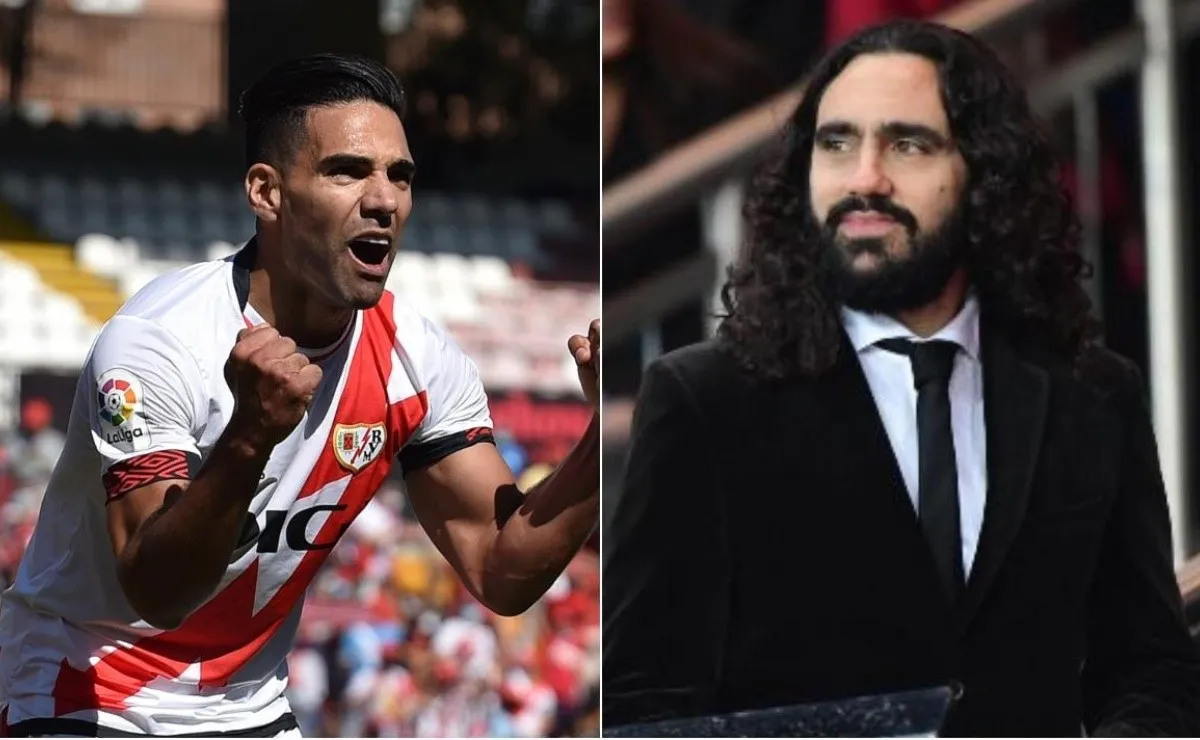 Radamel Falcao comenzó a puro gol su estadía en el Rayo Vallecano, Juan Pablo Sorín lo felicitó en las redes con un guiño riverplatense.