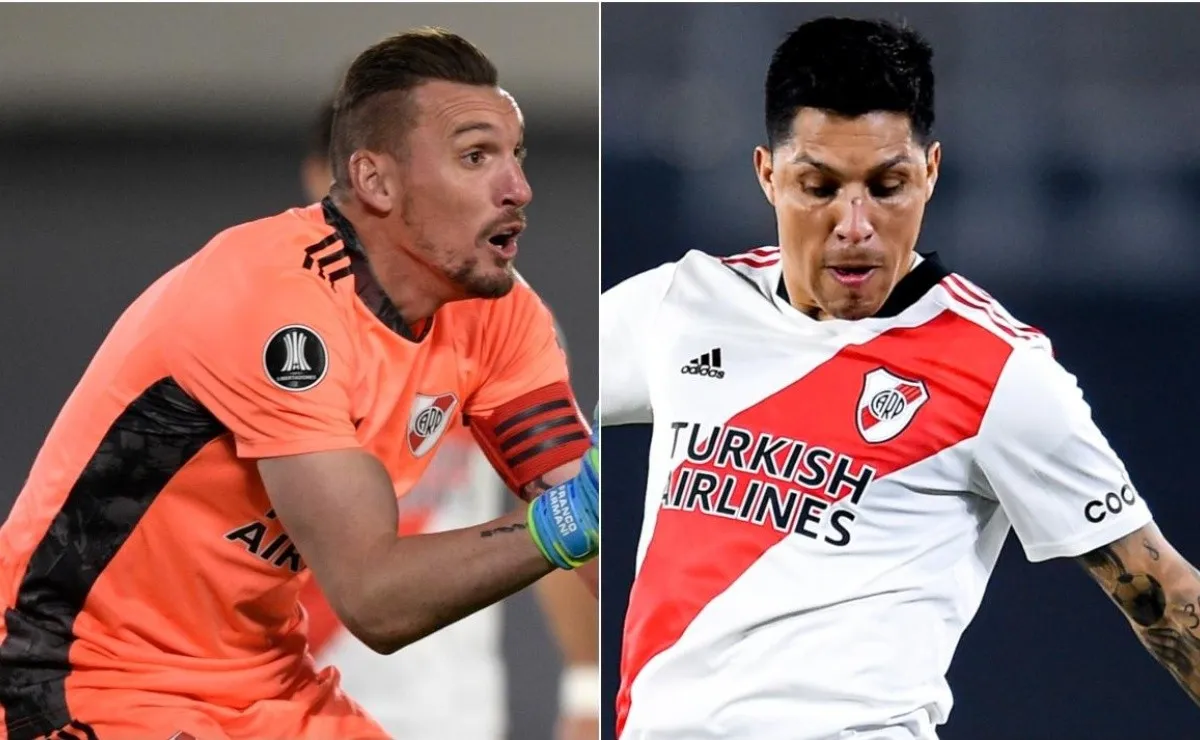 Franco Armani y Enzo Pérez llegarán a los 150 partidos en River.