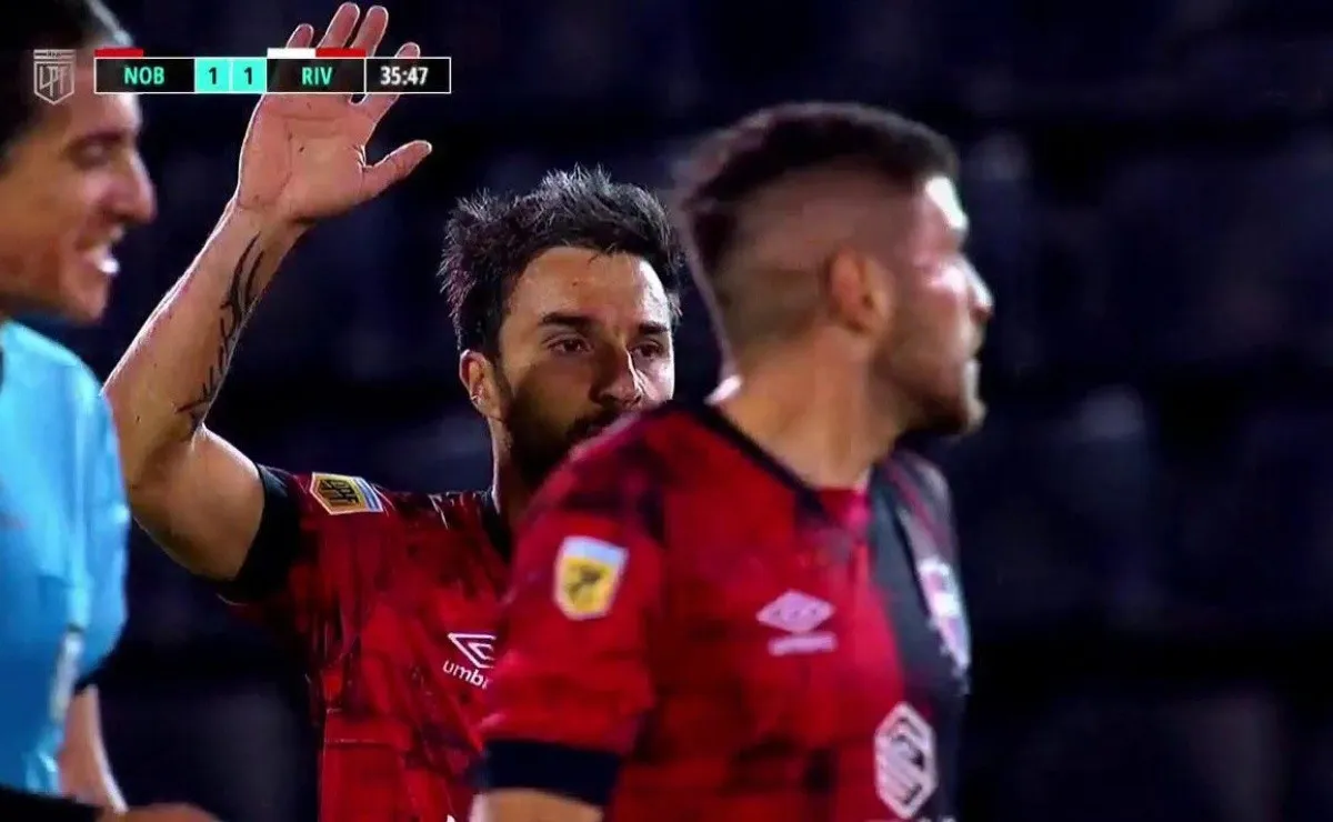 Nacho convirtió su octavo gol a River esta noche en Rosario.