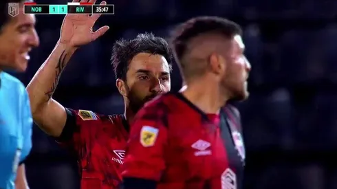 Nacho convirtió su octavo gol a River esta noche en Rosario.