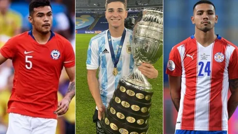 Paulo Díaz, Julián Álvarez y David Martínez, tres de los cinco convocados de River para la triple fecha de Eliminatorias Sudamericanas.