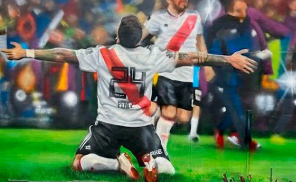 La pasión por Enzo Pérez hecha mural.