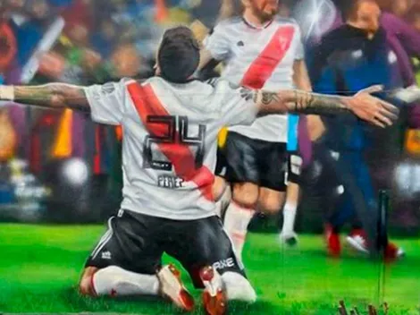 El impresionante mural de Enzo Pérez