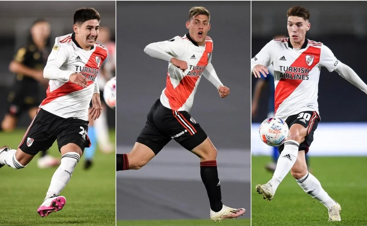 Agustín Fontana, Federico Girotti y Benjamín Rollheiser son las únicas alternativas que tiene River para enfrentar a Sarmiento este lunes.