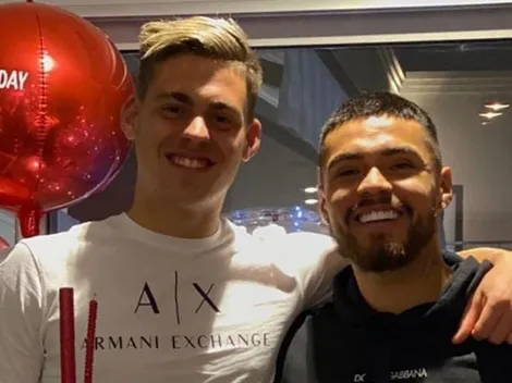 Paulo Díaz: festejo de cumpleaños y torta riverplatense