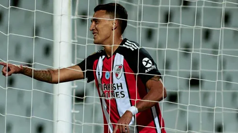 Matías Suárez abrió la cuenta para River frente a Gimnasia.