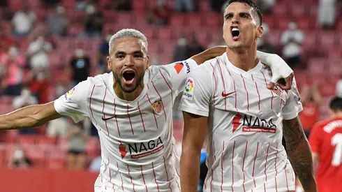 Lucas Ocampos debutó con dos goles en Sevilla