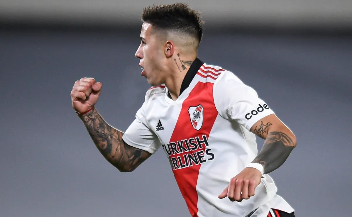 Enzo Fernández convirtió su primer gol con la camiseta de River y le dio el triunfo al equipo de Gallardo.