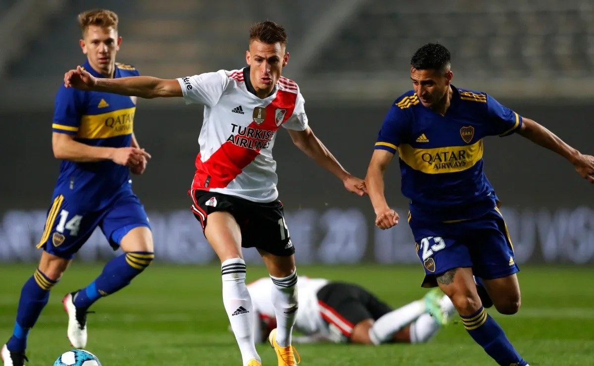 En el Estadio Ciudad de La Plata, River enfrentó a Boca por los octavos de final de la Copa Argentina.