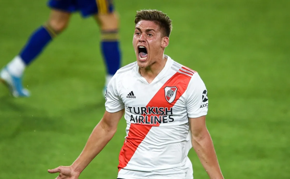 Federico Girotti gritando un gol en la Bombonera.