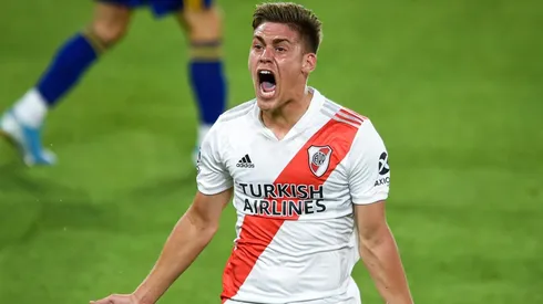 Federico Girotti gritando un gol en la Bombonera.