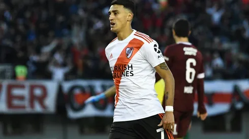 Matías Suárez brilló en el último duelo ante Lanús.