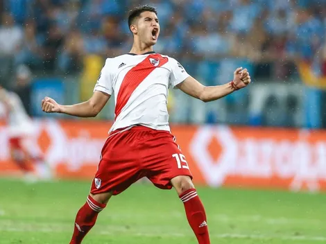 Exequiel Palacios se pone a punto con la ropa de River